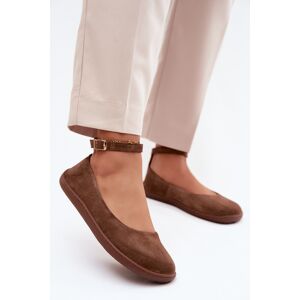 Balerini Barefoot din piele nubuc naturală Zazoo 020 Maro 40 Balerini Barefoot din piele nubuc naturală Zazoo 020 Maro 40