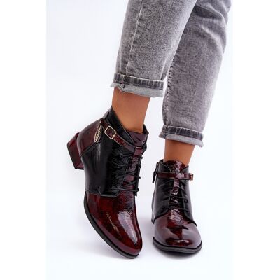Pantofi pentru cizme din piele pentru femei Maciejka 5743a-23 Burgundia 36 Pantofi pentru cizme din piele pentru femei Maciejka 5743a-23 Burgundia 36