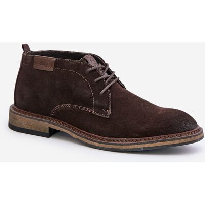 Big Star Shoes Botine din Suede pentru Bărbați cu Șireturi Maro Închis Big Star OO174145 42 Big Star Shoes Botine din Suede pentru Bărbați cu Șireturi Maro Închis Big Star OO174145 42