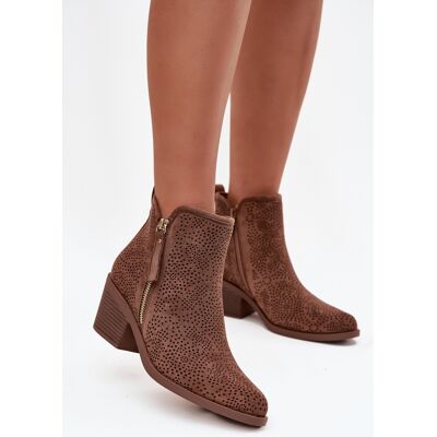 Botine cowboy pentru femei cu toc S.Barski HY52-538 maro 40 Botine cowboy pentru femei cu toc S.Barski HY52-538 maro 40