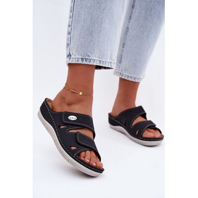 Sandale din piele pentru femei cu velcro Inblu OE0001GU Albastru Închis 40 Sandale din piele pentru femei cu velcro Inblu OE0001GU Albastru Închis 40