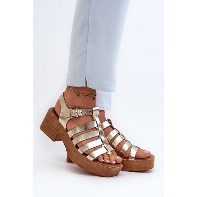 Zazoo 40410 Sandale de damă din piele Aurii 40 Zazoo 40410 Sandale de damă din piele Aurii 40