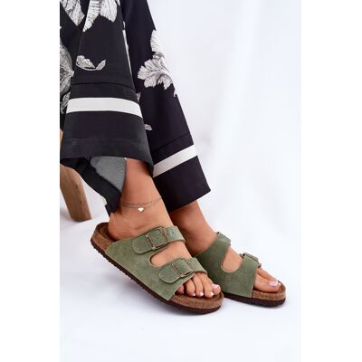 Big Star Shoes Sandale Din Suede Pentru Femei Cu Catarame Big Star RR274A393 Verzi 38 Big Star Shoes Sandale Din Suede Pentru Femei Cu Catarame Big Star RR274A393 Verzi 38