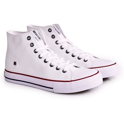 Big Star Shoes Men's Classic High Sneakers Big Star DD174251 White 41 Big Star Shoes Men's Classic High Sneakers Big Star DD174251 White 41