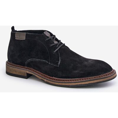 Big Star Shoes Botine Din Suede Pentru Bărbați Cu Șireturi Negre Big Star OO174146 44 Big Star Shoes Botine Din Suede Pentru Bărbați Cu Șireturi Negre Big Star OO174146 44