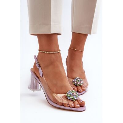 S.Barski Sandale transparente cu toc D&A; MR38-454 39 S.Barski Sandale transparente cu toc D&A; MR38-454 39
