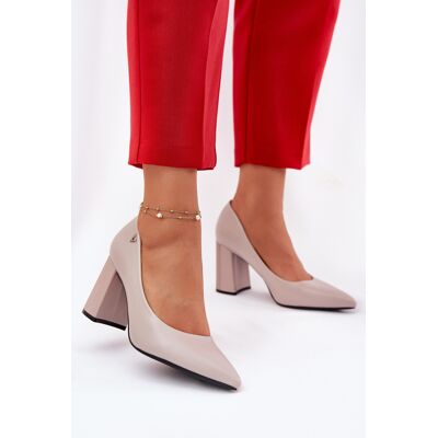Pantofi Eleganți Cu Toc Vinceza 62220 Gri 38 Pantofi Eleganți Cu Toc Vinceza 62220 Gri 38
