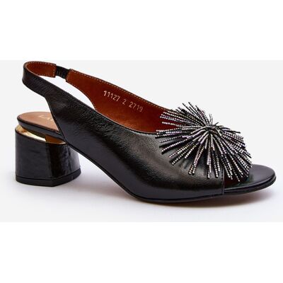 Sandale din piele Laura messi 2595 negru 37 Sandale din piele Laura messi 2595 negru 37