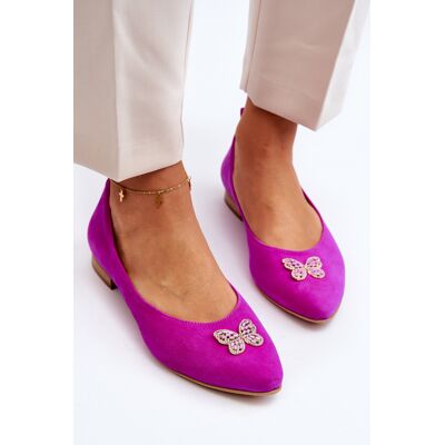 Balerini din piele Zazoo 2885 Roz 40 Balerini din piele Zazoo 2885 Roz 40