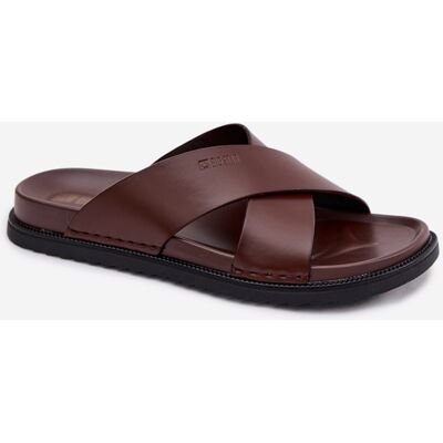 Big Star Shoes Papuci din Piele pentru Bărbați Big Star TT174218 Maro Închis 44 Big Star Shoes Papuci din Piele pentru Bărbați Big Star TT174218 Maro Închis 44