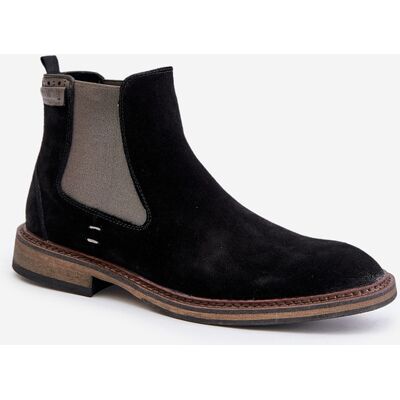 Big Star Shoes Botine Chelsea Din Suede Bărbați Big Star OO174154 Negre 42 Big Star Shoes Botine Chelsea Din Suede Bărbați Big Star OO174154 Negre 42
