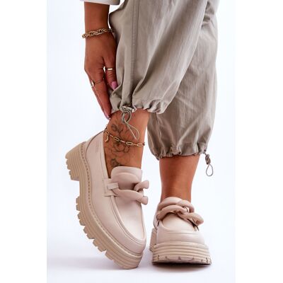 Big Star Shoes Pantofi femei din piele eco Big Star LL274581 Beige 39 Big Star Shoes Pantofi femei din piele eco Big Star LL274581 Beige 39