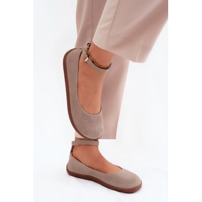 Balerini Barefoot din nubuc natural Zazoo 020 Cappuccino 36 Balerini Barefoot din nubuc natural Zazoo 020 Cappuccino 36