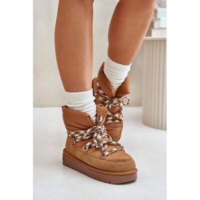 Cizme De Zăpadă Din Suede Pentru Femei Cu Sârmă Groasă D.Franklin DFSH375003 Maro 38 Cizme De Zăpadă Din Suede Pentru Femei Cu Sârmă Groasă D.Franklin DFSH375003 Maro 38