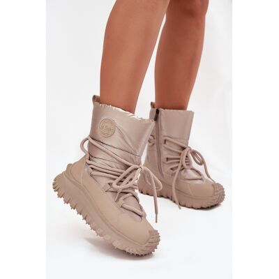 Botine din piele pe platformă Lee Cooper LCJ-25-12-3663 bej-auriu 37 Botine din piele pe platformă Lee Cooper LCJ-25-12-3663 bej-auriu 37