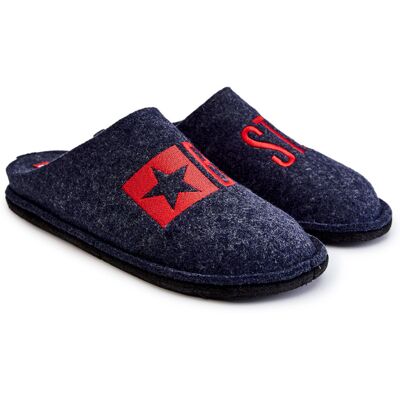 Big Star Shoes Papuci pentru bărbați clasici Big Star KK176002 Navy Blue 40 Big Star Shoes Papuci pentru bărbați clasici Big Star KK176002 Navy Blue 40