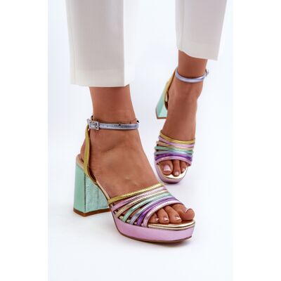 S.Barski Sandale cu Toc D&A; CR920 Multicolor 40 S.Barski Sandale cu Toc D&A; CR920 Multicolor 40