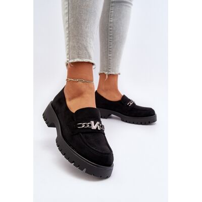 VINCEZA Mocasini din piele intoarsa neagra Loraleima 38 VINCEZA Mocasini din piele intoarsa neagra Loraleima 38