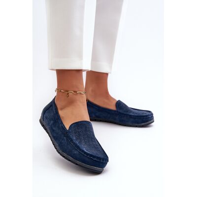 Mocasini din catifea bleumarin S.Barski LR755 37 Mocasini din catifea bleumarin S.Barski LR755 37