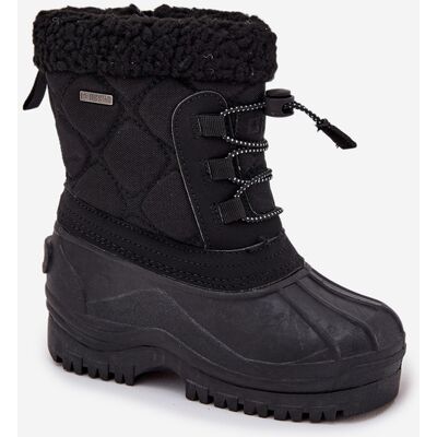 Big Star Shoes Bocanci de zăpadă pentru copii căptușiți cu fermoar Big Star OO374073 Negri 33 Big Star Shoes Bocanci de zăpadă pentru copii căptușiți cu fermoar Big Star OO374073 Negri 33
