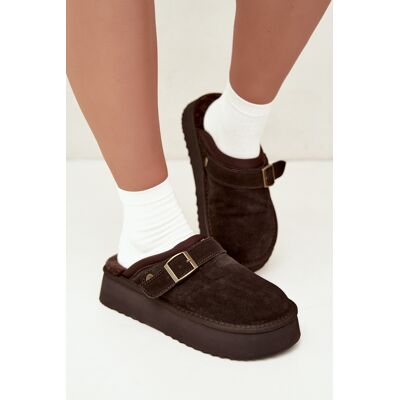Big Star Shoes Cizme de zăpadă din piele nubuc cu platformă și cataramă Big Star UU274697 Ciocolată 41 Big Star Shoes Cizme de zăpadă din piele nubuc cu platformă și cataramă Big Star UU274697 Ciocolată 41