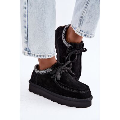 Ghete de zăpadă din piele nubuc cu broderie Maciejka D7868-01 Negru 40 Ghete de zăpadă din piele nubuc cu broderie Maciejka D7868-01 Negru 40