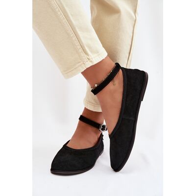 Big Star Shoes Balerini din Velur Natural Big Star TT274212 Negru 40 Big Star Shoes Balerini din Velur Natural Big Star TT274212 Negru 40