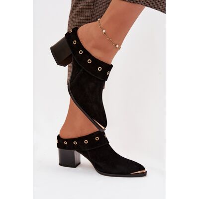 S.Barski Ghete Femei Din Velur Cu Toc D&A; CR61-3059 Negru 37 S.Barski Ghete Femei Din Velur Cu Toc D&A; CR61-3059 Negru 37
