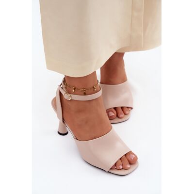 Sandale pentru femei cu toc Vinceza 62297 Bej 38 Sandale pentru femei cu toc Vinceza 62297 Bej 38