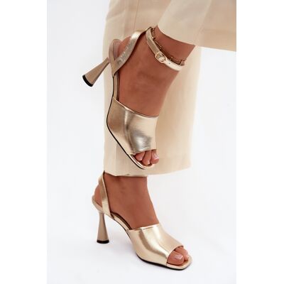 Sandale pentru femei cu toc Vinceza 62297 Auriu 39 Sandale pentru femei cu toc Vinceza 62297 Auriu 39
