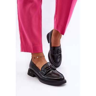 VINCEZA Mocasini eleganti negri din piele Triana 38 VINCEZA Mocasini eleganti negri din piele Triana 38