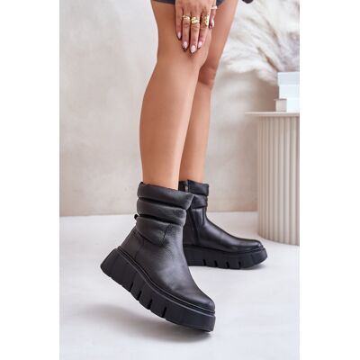 Zazoo 60512 Botine Dama Din Piele Cu Fermuar Si Captuseala Din Fleece Negre 39 Zazoo 60512 Botine Dama Din Piele Cu Fermuar Si Captuseala Din Fleece Negre 39