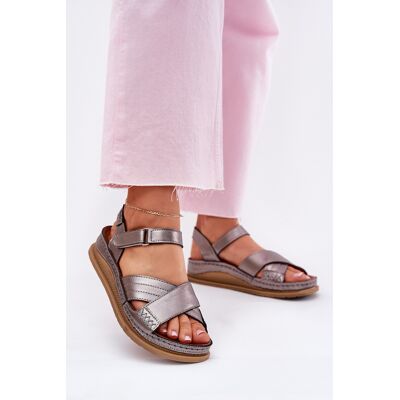 Sandalelor din piele pentru femei pe platformă Maciejka L7064-35 grafit 38 Sandalelor din piele pentru femei pe platformă Maciejka L7064-35 grafit 38