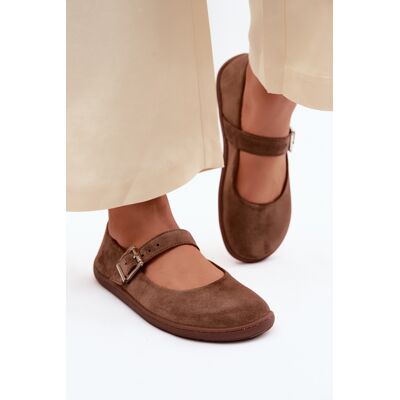 Balerini Barefoot din nubuc natural Zazoo 316 maro 37 Balerini Barefoot din nubuc natural Zazoo 316 maro 37