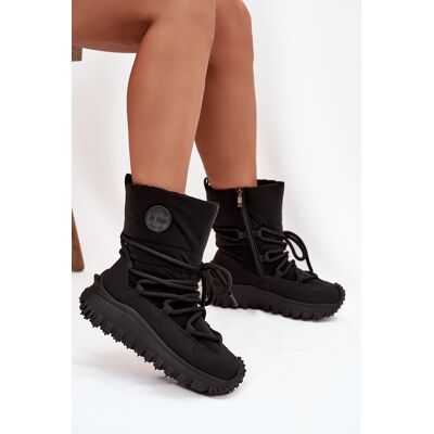 Cizme de zăpadă din piele pe platformă Lee Cooper LCJ-25-12-3660 Negru 36 Cizme de zăpadă din piele pe platformă Lee Cooper LCJ-25-12-3660 Negru 36