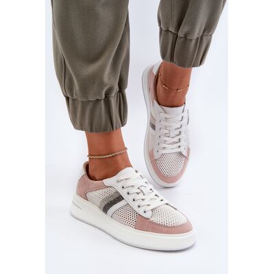 S.Barski Adidasi din piele naturala D&A; LR110 alb-roz 37 S.Barski Adidasi din piele naturala D&A; LR110 alb-roz 37