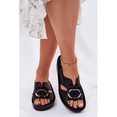Sandale Din Piele Pentru Femei Cu Toc S.Barski KV51-031 Negre 37 Sandale Din Piele Pentru Femei Cu Toc S.Barski KV51-031 Negre 37