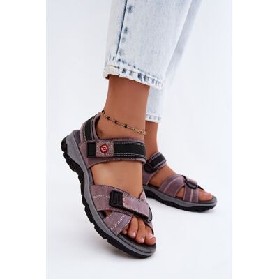 Evento Sandale din Piele Nubuc pentru Femei cu Velcro Lavandă Bling 37 Evento Sandale din Piele Nubuc pentru Femei cu Velcro Lavandă Bling 37