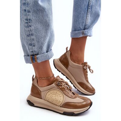 Adidasi din piele Maciejka 06191-04 Beige 40 Adidasi din piele Maciejka 06191-04 Beige 40