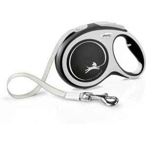 FLEXI New Comfort lesa automata cu banda pentru caini, alb negru, marimea L, 8 m FLEXI New Comfort lesa automata cu banda pentru caini, alb negru, marimea L, 8 m