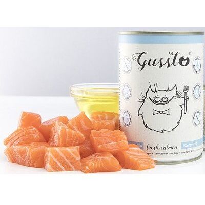 GUSSTO Cat Fresh Salmon - Hrana umedă premium pentru pisici GUSSTO Cat Fresh Salmon - Hrana umedă premium pentru pisici
