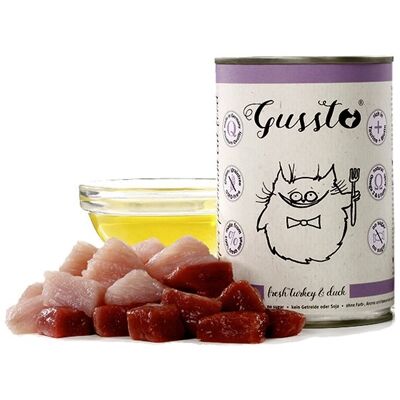 GUSSTO Cat Fresh Curcan și Rață - Hrana umedă fără cereale pentru pisici GUSSTO Cat Fresh Curcan și Rață - Hrana umedă fără cereale pentru pisici