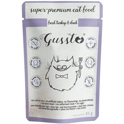 GUSSTO Cat Fresh Curcan și Rață - Mâncare umedă pentru pisici GUSSTO Cat Fresh Curcan și Rață - Mâncare umedă pentru pisici