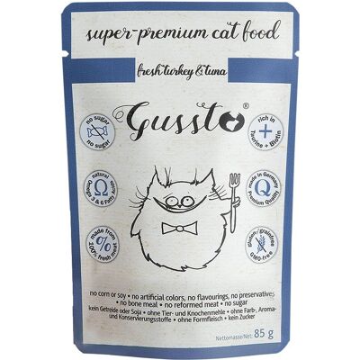 GUSSTO Cat Fresh Turkey&Tuna ton si curcan, hrana pisici 24x85 g GUSSTO Cat Fresh Turkey&Tuna ton si curcan, hrana pisici 24x85 g