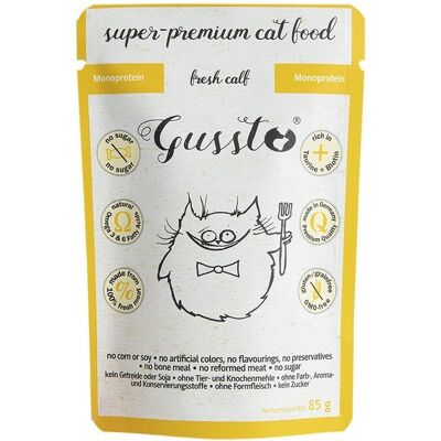 GUSSTO Hrană superpremium pentru pisici cu carne de vițel - Fără cereale GUSSTO Hrană superpremium pentru pisici cu carne de vițel - Fără cereale