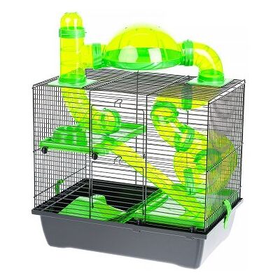 INTERZOO Rocky + Taras cușcă hamsteri cu accesorii 42x29x55 cm, verde INTERZOO Rocky + Taras cușcă hamsteri cu accesorii 42x29x55 cm, verde