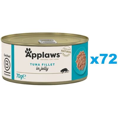 APPLAWS Cat Adult Tuna Fillet in Jelly Set conserve pisica, cu ton in aspic 72x70g APPLAWS Cat Adult Tuna Fillet in Jelly Set conserve pisica, cu ton in aspic 72x70g