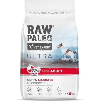 VetExpert Raw Paleo Ultra Carne de Vită Mini Adult - Mâncare pentru câini VetExpert Raw Paleo Ultra Carne de Vită Mini Adult - Mâncare pentru câini