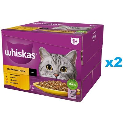 WHISKAS Festin de Păsări Adulți - Mâncare pentru Pisici WHISKAS Festin de Păsări Adulți - Mâncare pentru Pisici