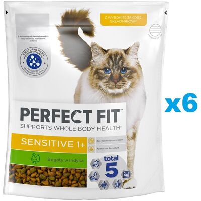 Perfect Fit Sensitive 1+ Mâncare uscată cu curcan pentru pisici Perfect Fit Sensitive 1+ Mâncare uscată cu curcan pentru pisici